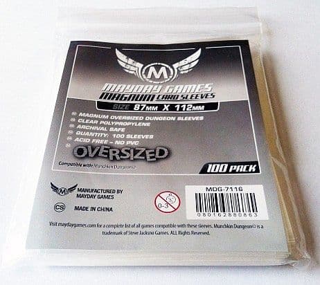 Mayday Games - "Munchkin" Oversized Dungeon Card Sleeves - 87x112mm - 100 Lommer - #MAY7116