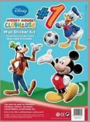 Disney: Mickey Mouse 'Removable & Reusable' Wall Stickers/VÃ¦g-KlistermÃ¦rker