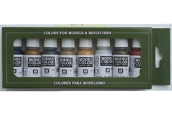 Vallejo Model Color: Paint set  Metallic Colors (8 colors)