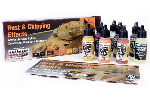 Vallejo Model Air: Paint set  Rust & Chipping Effects (8 colors)