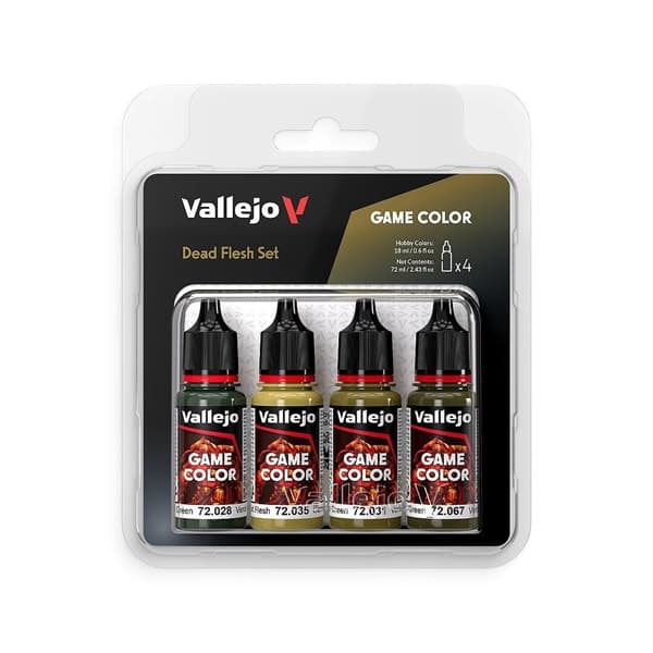 Vallejo Maling - Game Color: Dead Flesh Color Set 4 Colors - 18ml