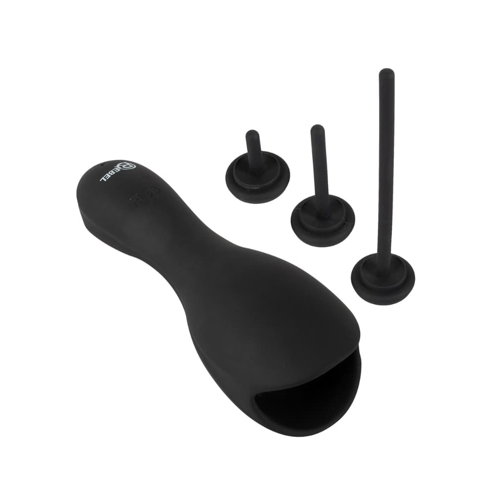 Rebel Glans Vibrator Med 3 Fleksible Dilatatorer