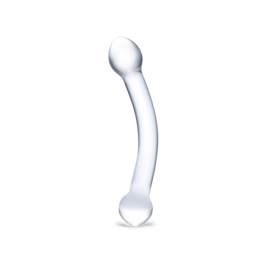 Gläs Curved - G-Punkts Glas Dildo