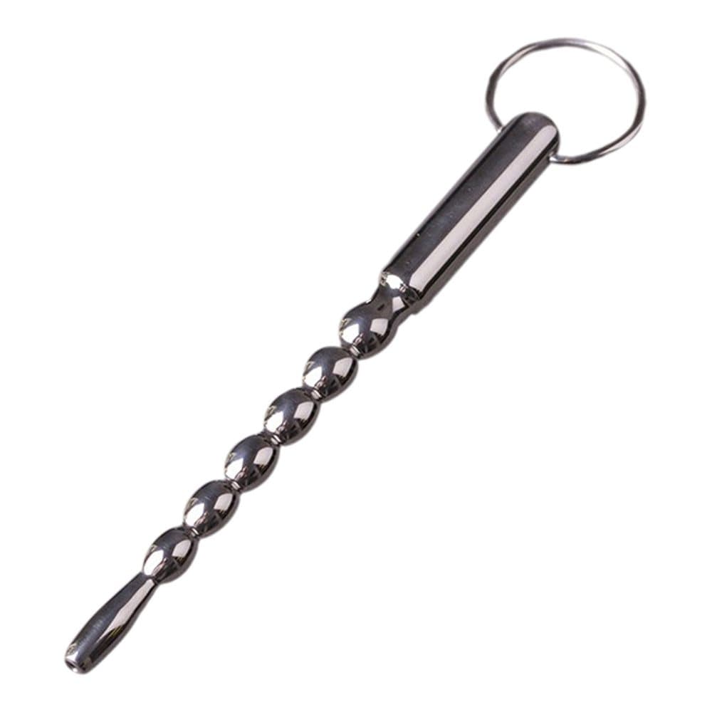 Stål Penis-Plug med "Perler"