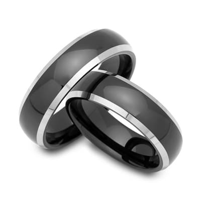 Vielsesringe i Tungsten 6 mm - Udvendig gravering