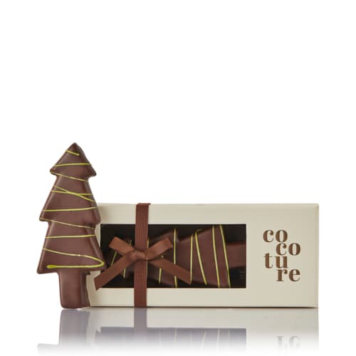 Cocoture marcipan juletræ i hvid æske - 80g