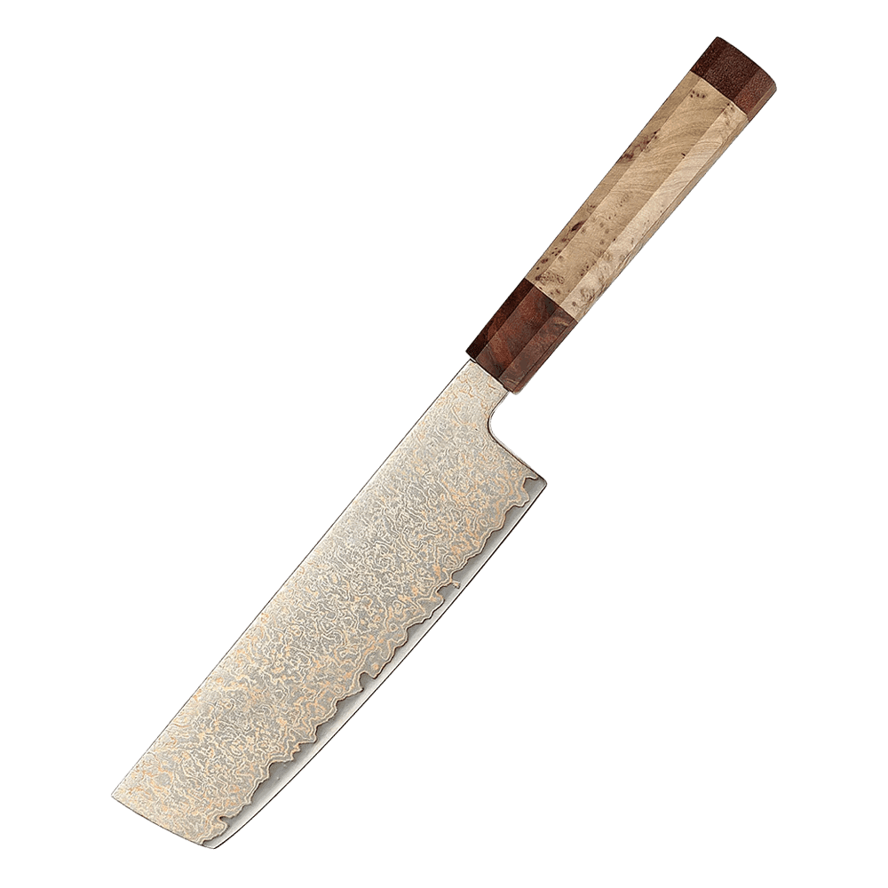 Gozuki | Nakiri 180 mm | Japansk grøntsagskniv | Rinzen #1 & Damaskus37