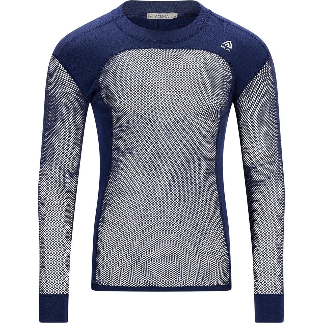 Aclima Mens WoolNet Crew Neck Shirt (Blå (NAVY BLAZER) X-large)