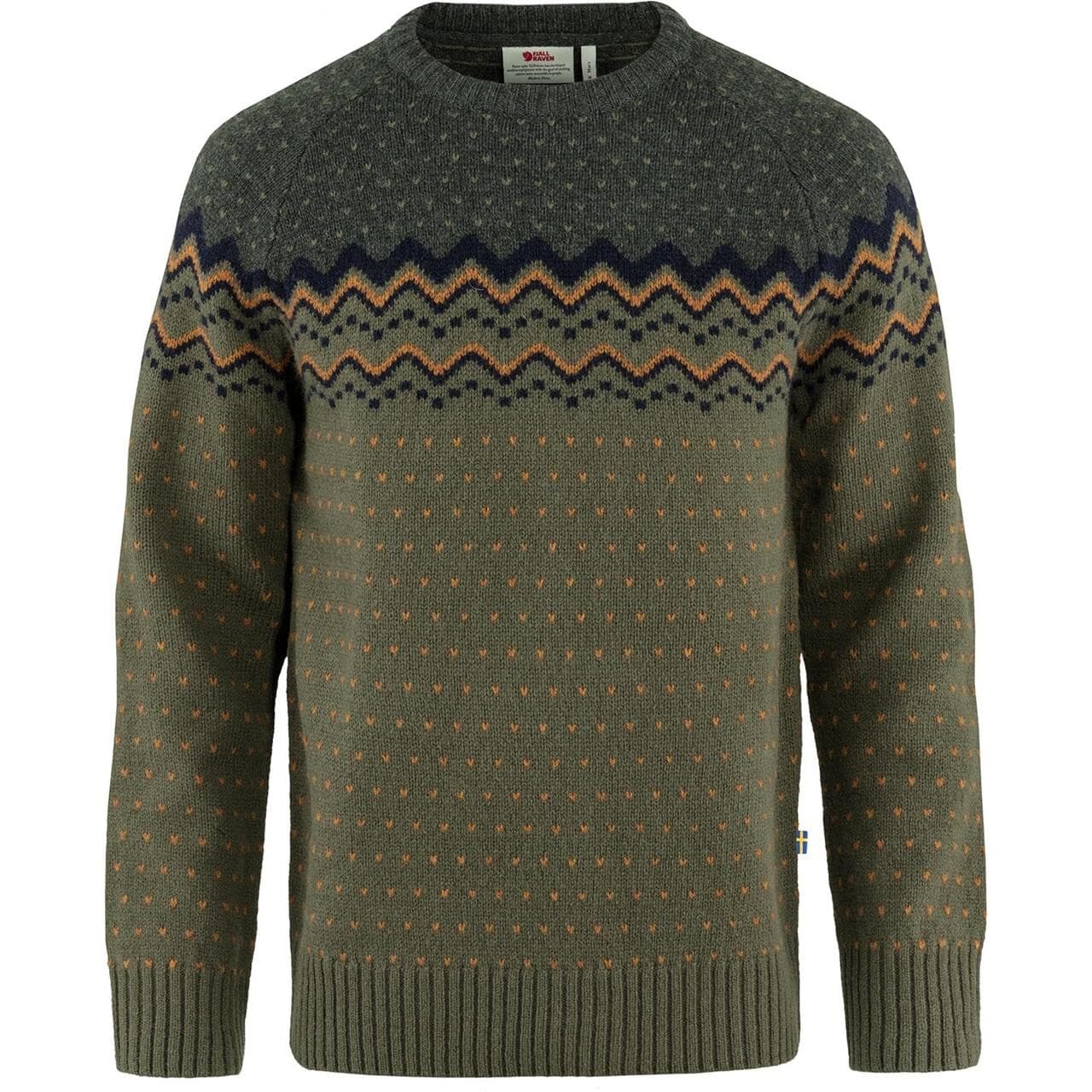 Fjällräven Mens Övik Knit Sweater (Grøn (LAUREL GREEN-DP FOREST/625-662) Small)