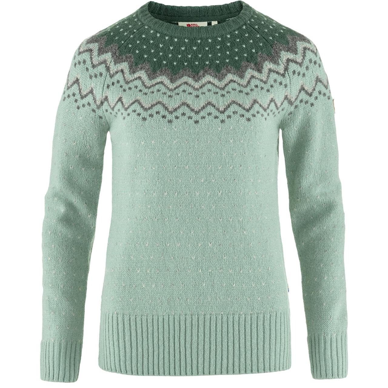 Fjällräven Womens Övik Knit Sweater (Grøn (MISTY GRN-DEEP PATINA/674-679) Large)