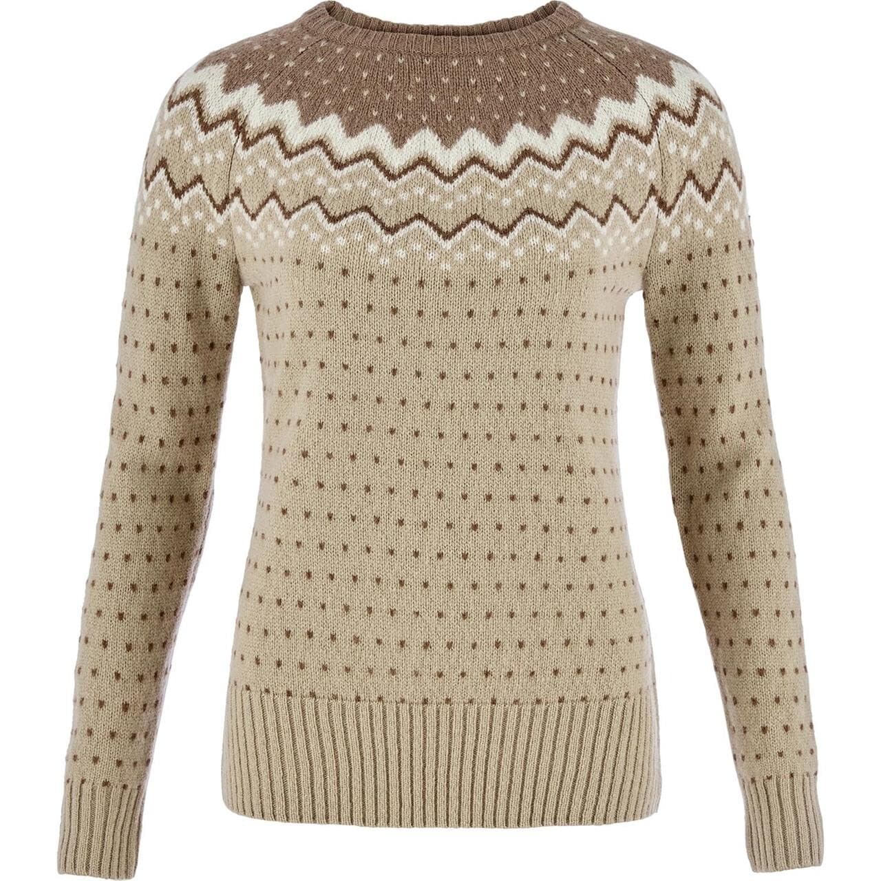 Fjällräven Womens Övik Knit Sweater (Hvid (FOSSIL-SUEDE BROWN/118-244) XX-small)
