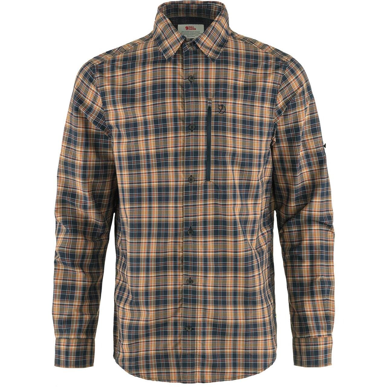 Fjällräven Mens Abisko Hike Shirt L/S (Blå (DK NAVY-BUCKWHEAT BRWN/555-232) Small)