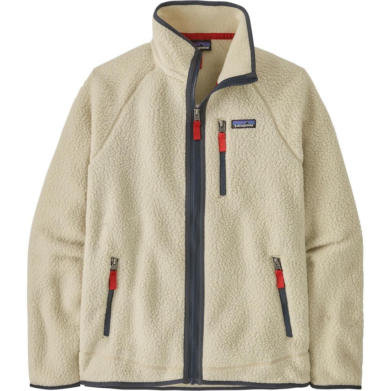 Patagonia Mens Retro Pile Jacket (Beige (PELICAN W/SMOLDER BLUE) Large)