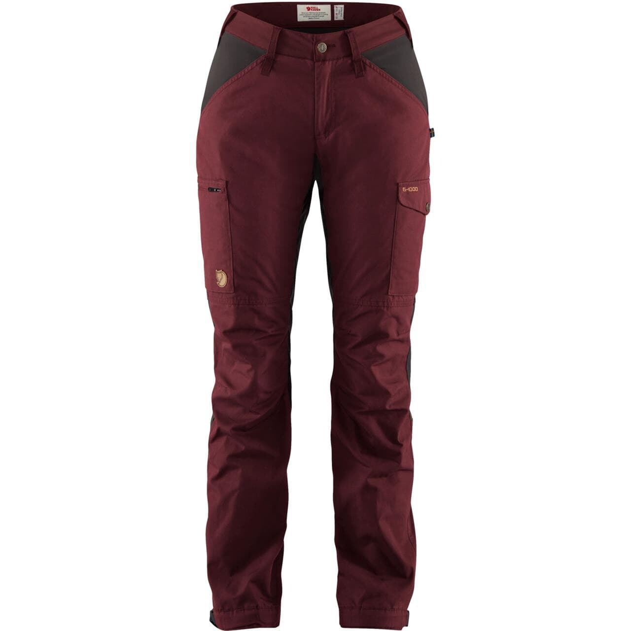 Fjällräven Womens Kaipak Trousers Curved (Rød (DARK GARNET-DARK GREY/356-030) 34)