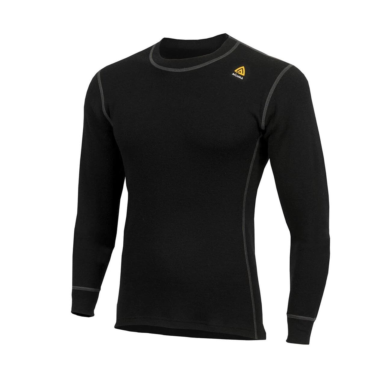 Aclima Mens WarmWool Crew Neck Shirt (Sort (JET BLACK) Small)