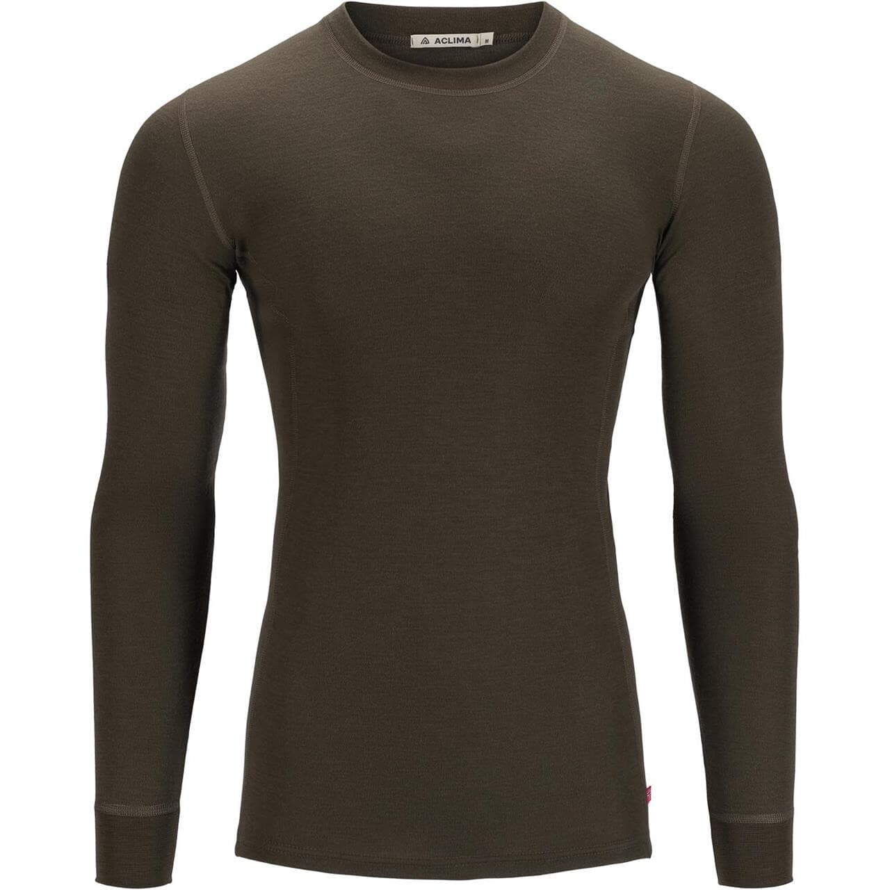 Aclima Mens WarmWool Crew Neck Shirt (Grøn (TARMAC) X-small)