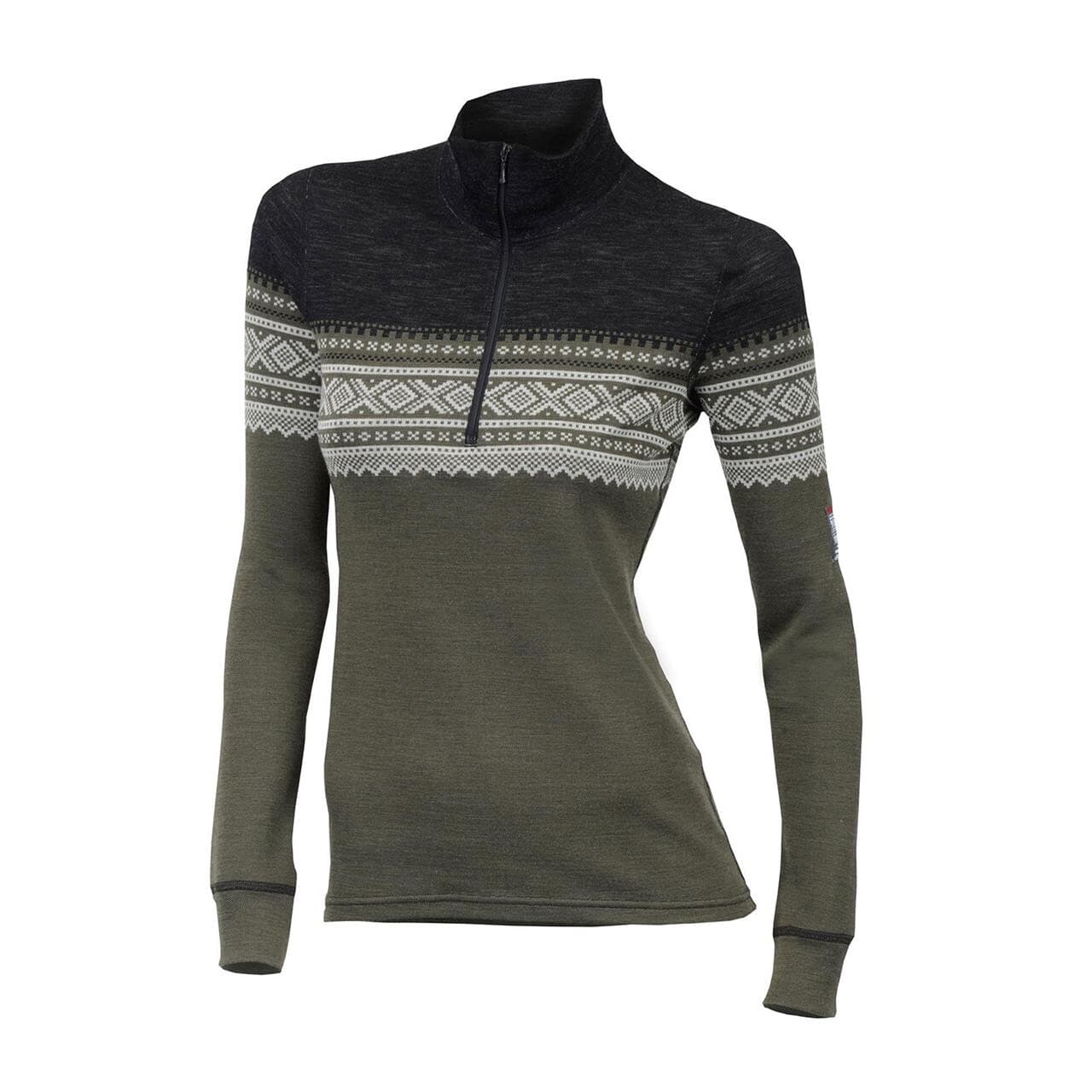 Aclima Womens DesignWool Marius Mockneck (Grøn (NORDMARKA) Small)