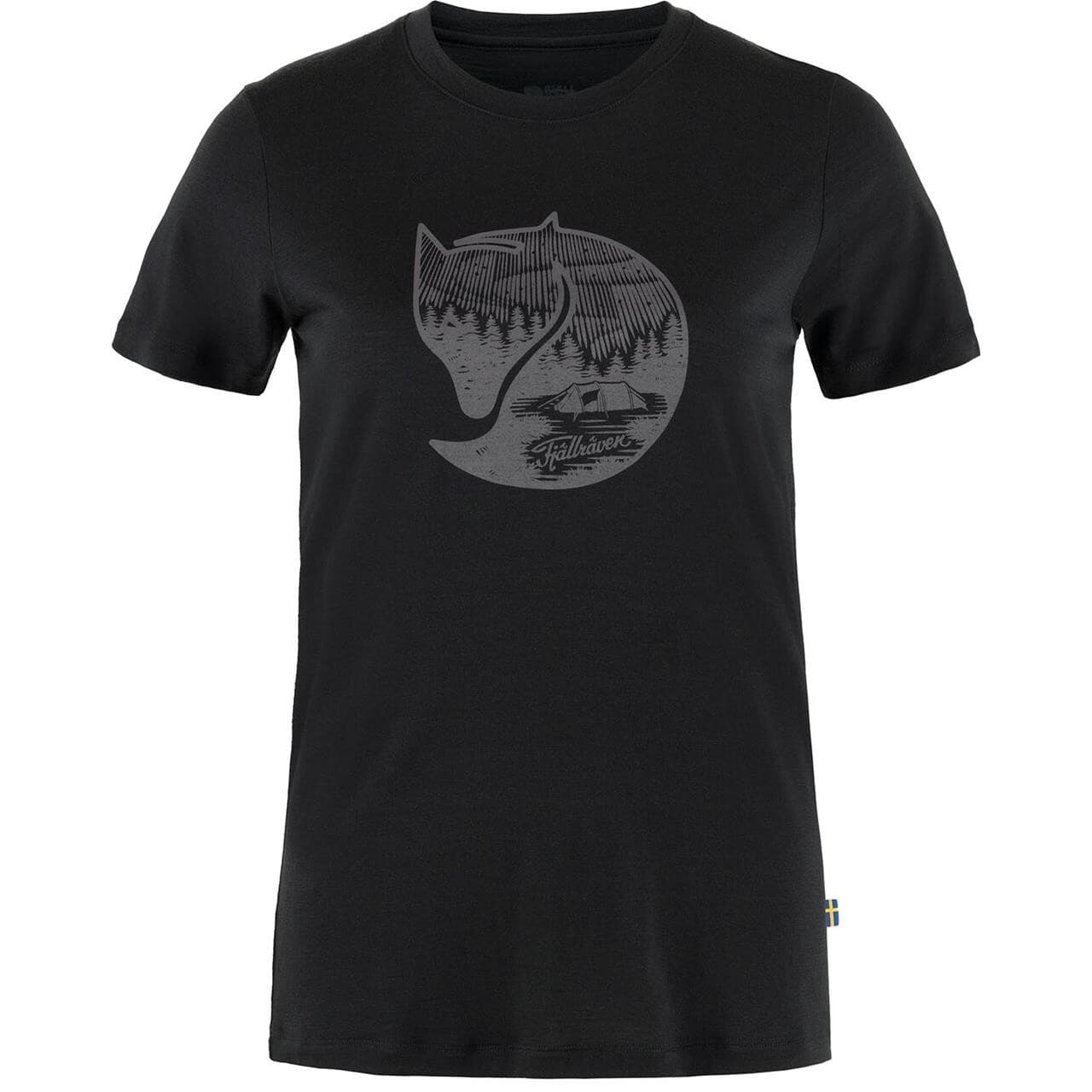 Fjällräven Womens Abisko Wool Fox S/S (Sort (BLACK-IRON GREY/550-048) X-small)