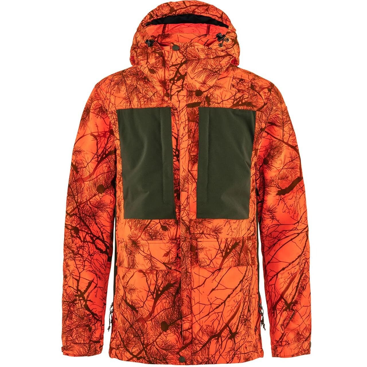 Fjällräven Mens Lappland Hybrid Jacket (Orange (ORANGE CAMO-DP FOREST/261-662) X-large)
