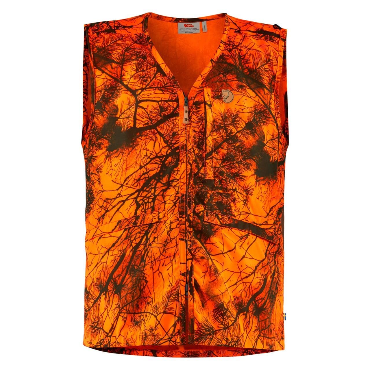 Fjällräven Mens Värmland Vest (Orange (ORANGE CAMO/211) X-large)