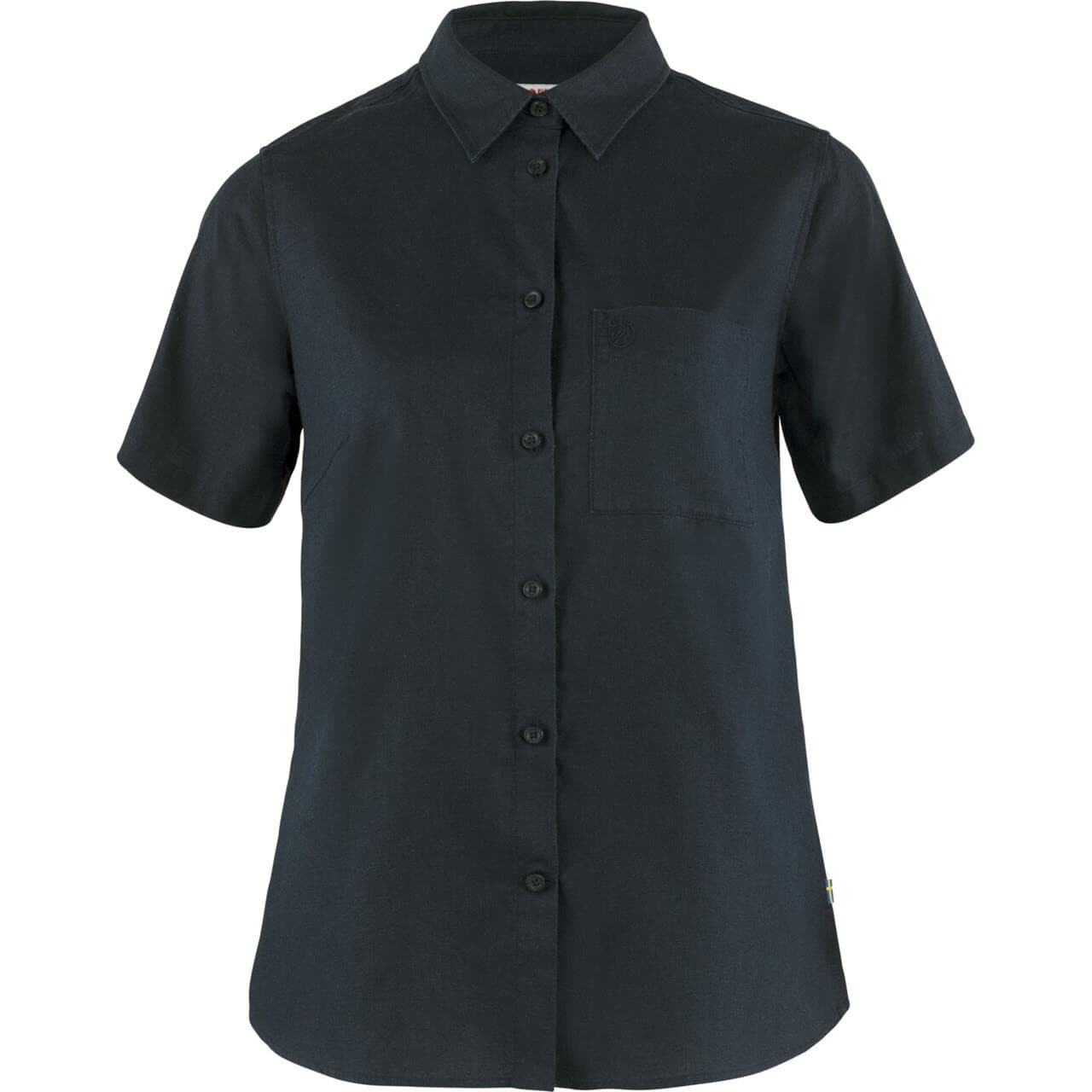 Fjällräven Womens Övik Travel Shirt S/S (Blå (DARK NAVY/555) Small)