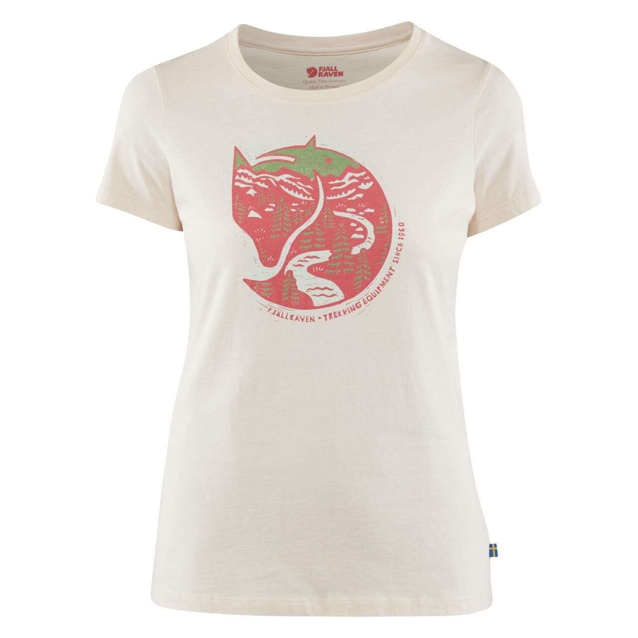 Fjällräven Womens Arctic Fox Print T-shirt (Hvid (CHALK WHITE/113) X-large)