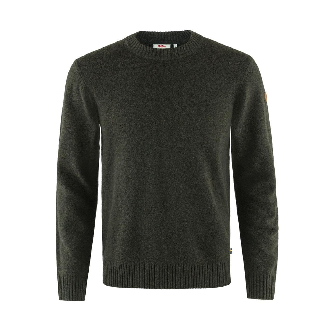 Fjällräven Mens Övik Round-neck Sweater (Grøn (DARK OLIVE/633) Small)
