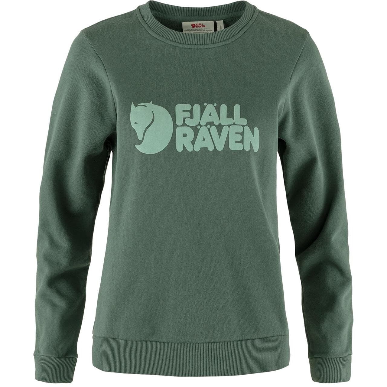 Fjällräven Womens Fjällräven Logo Sweater (Grøn (DEEP PATINA-MISTY GRN/679-674) X-large)