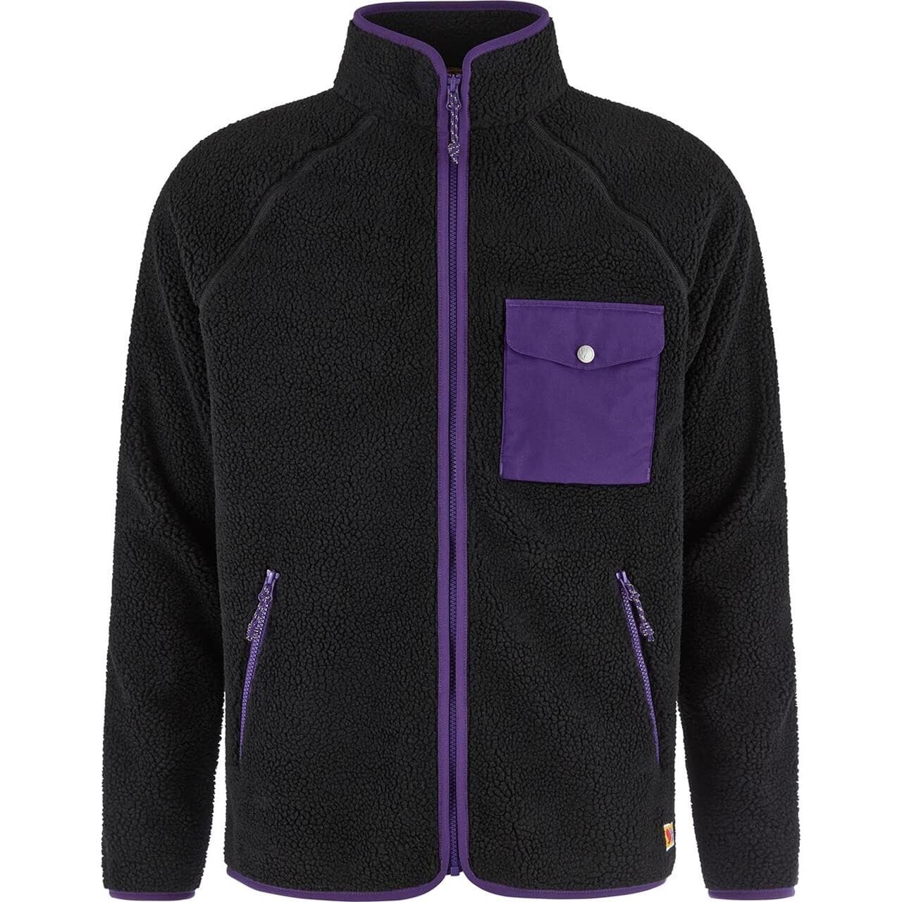 Fjällräven Mens Vardag Pile Fleece (Sort (BLACK-DARK VIOLET/550-425) X-small)