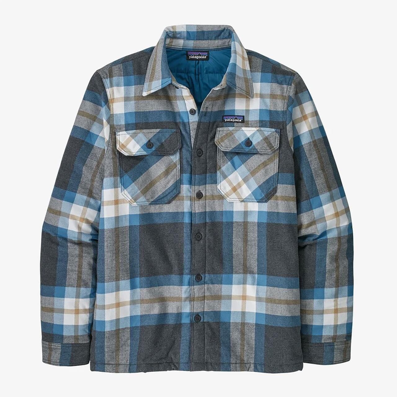 Patagonia Mens Ins Org Ct MW Fjord Flannel Shirt (Sort (FORESTRY: INK BLACK) Small)