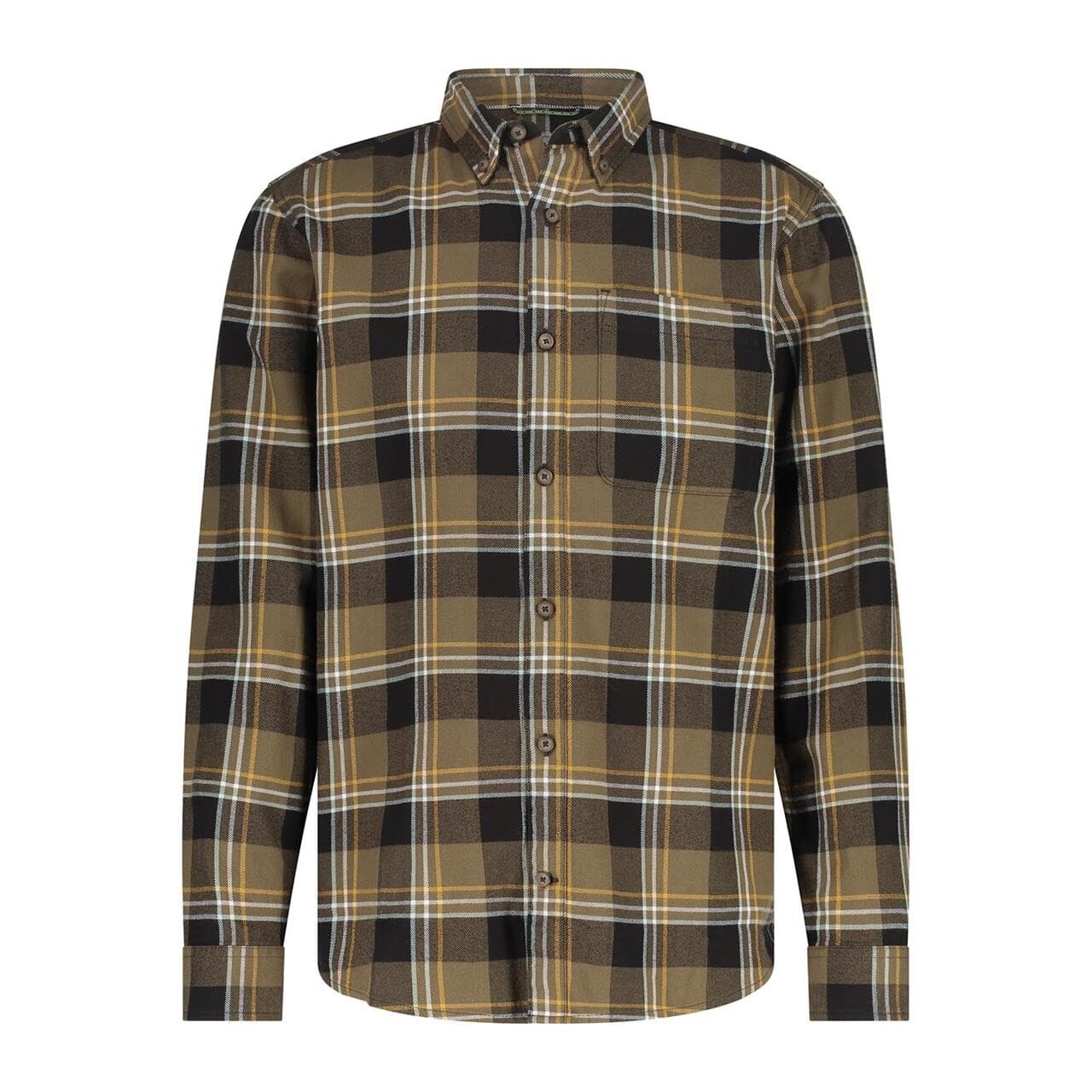 Royal Robbins Mens Lieback Organic Cotton Flannel L/S (Grøn (DARK OLIVE TIMBERCOVE PLD) Small)