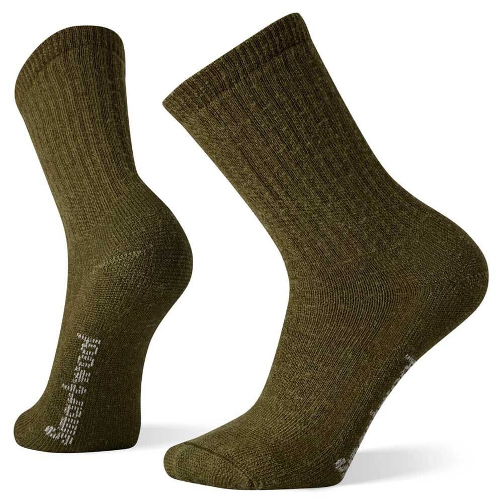 Smartwool Classic Hike Full Cushion Solid Crew (Grøn (MILITARY OLIVE) 34-37)