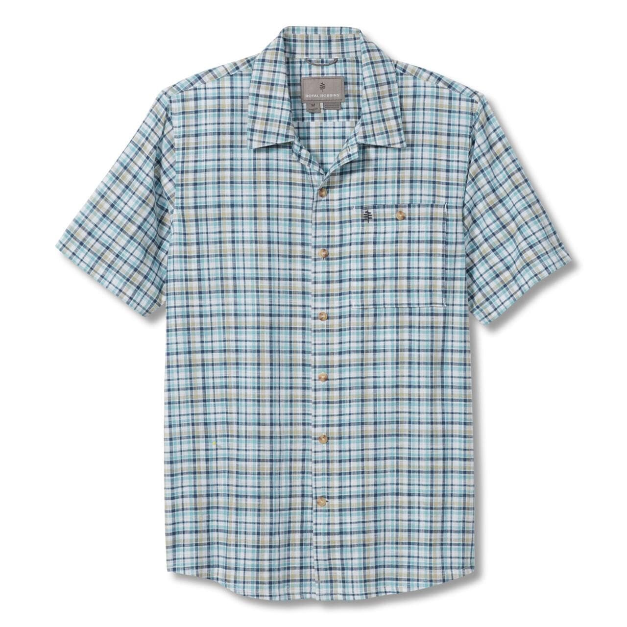 Royal Robbins Mens Redwood Plaid S/S (Blå (COLLINS BLUE) Small)