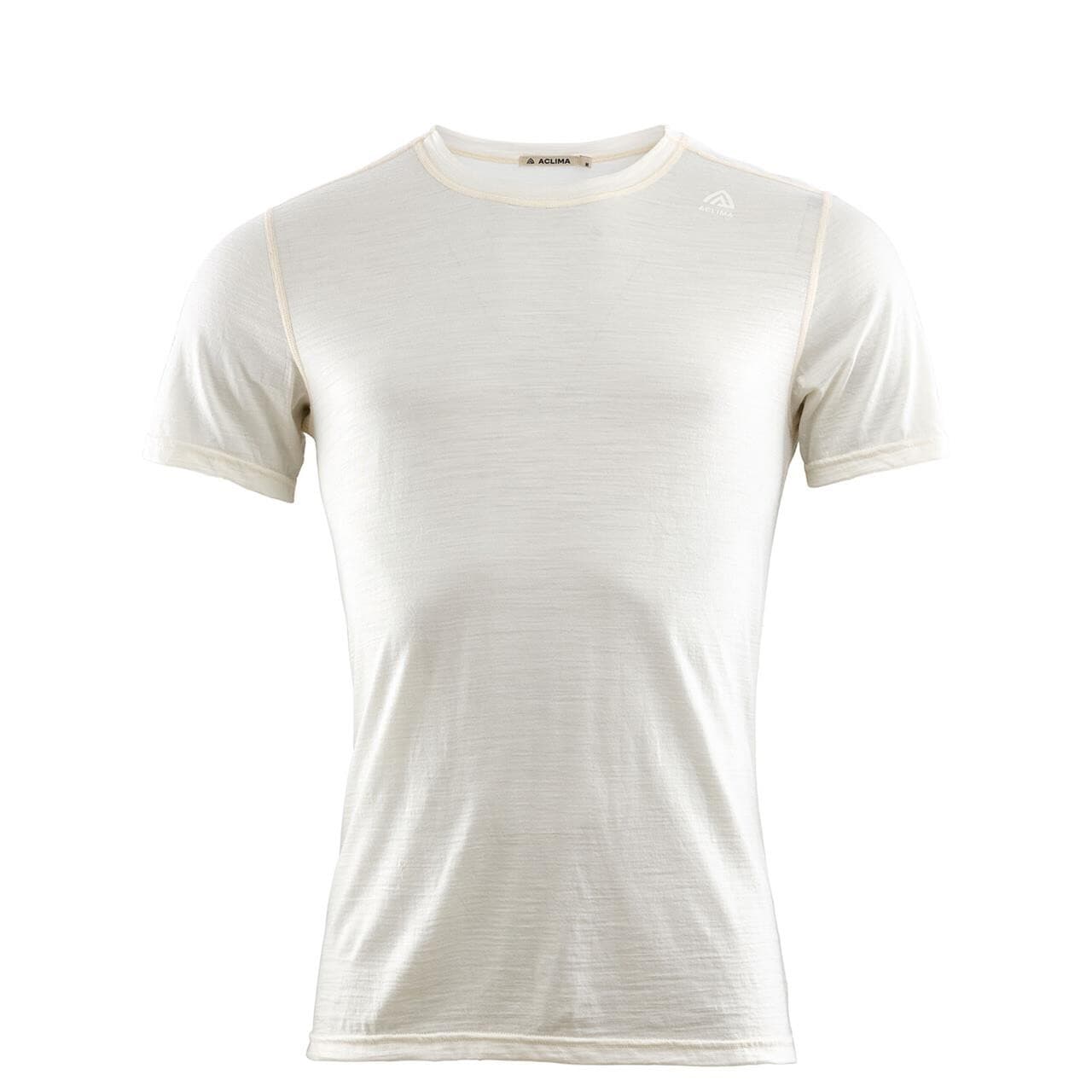 Aclima Mens LightWool Undershirt Tee (Hvid (NATURE) Small)