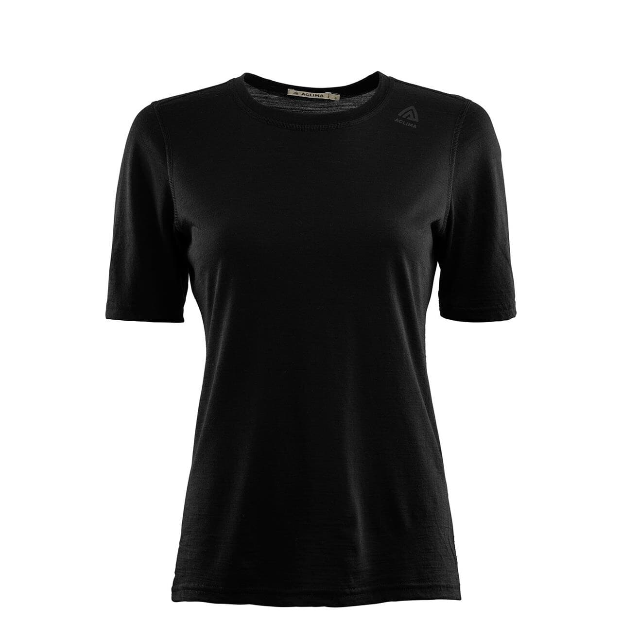 Aclima Womens LightWool Undershirt Tee (Sort (JET BLACK) X-large)