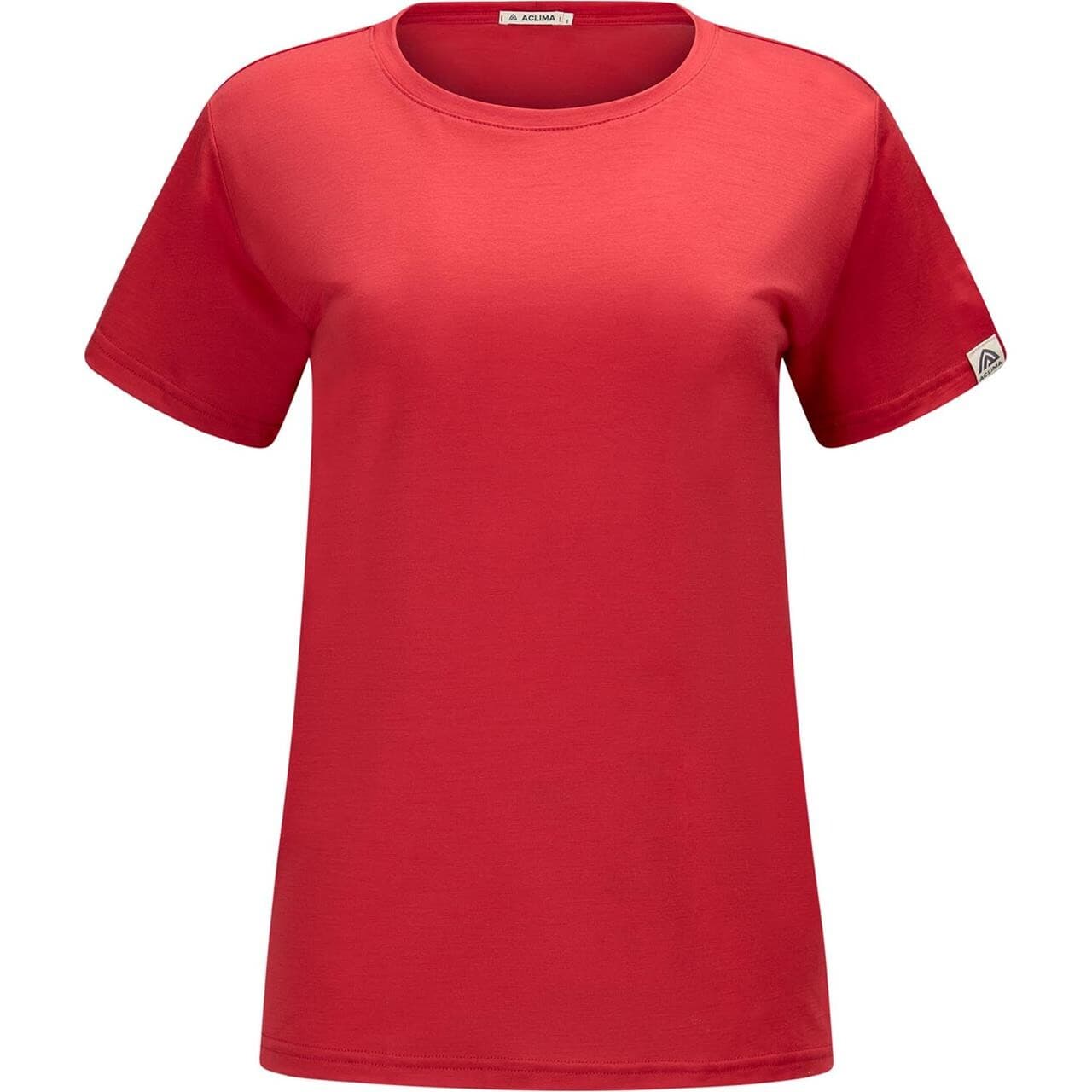 Aclima Womens LightWool Classic Tee (Rød (BARBADOS CHERRY) X-large)