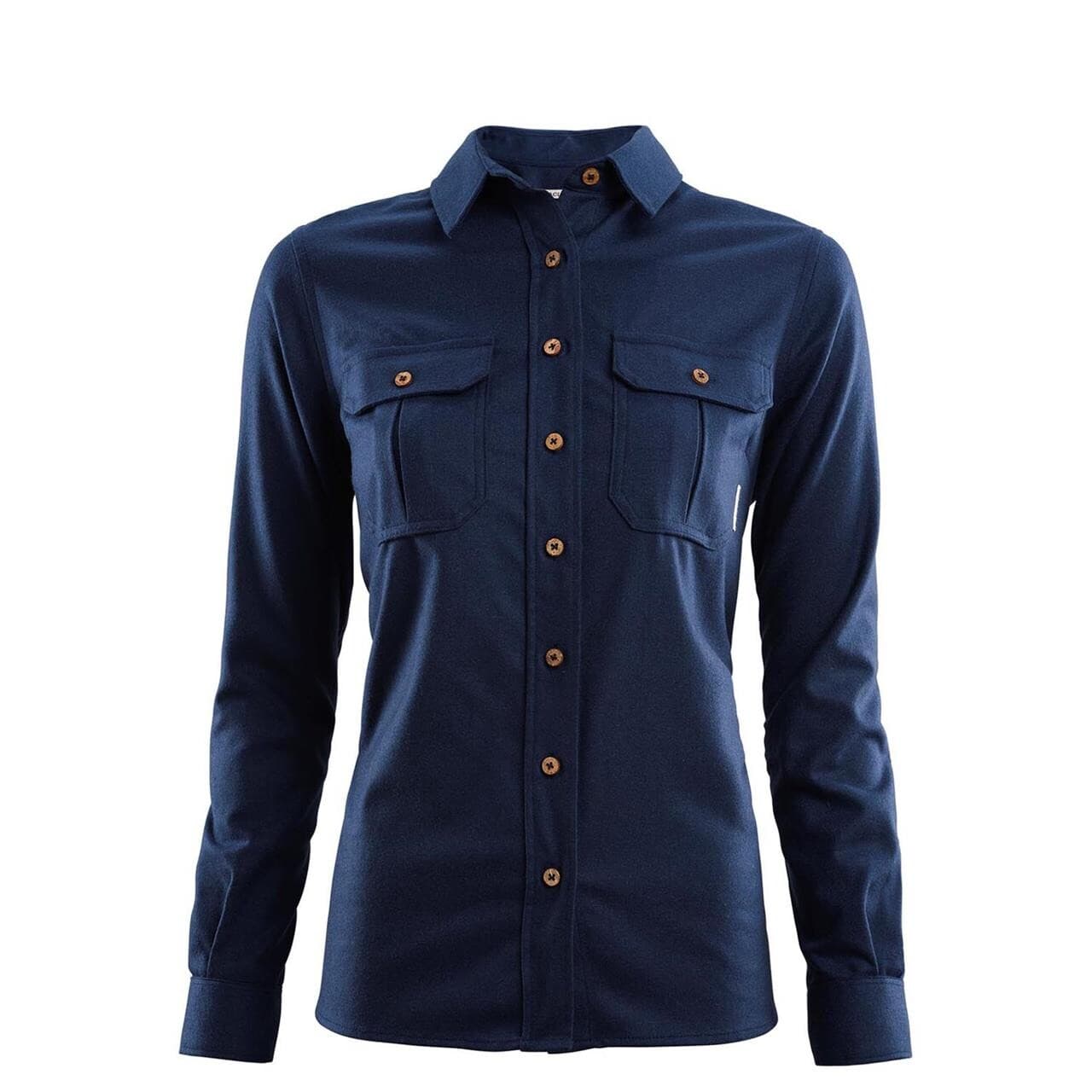 Aclima Womens LeisureWool Reborn Shirt (Blå (NAVY MELANGE) XX-large)