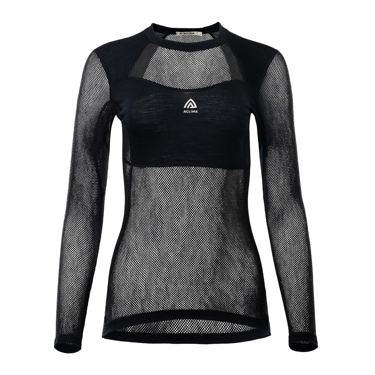 Aclima Womens WoolNet Light Crewneck (Sort (JET BLACK) Medium)
