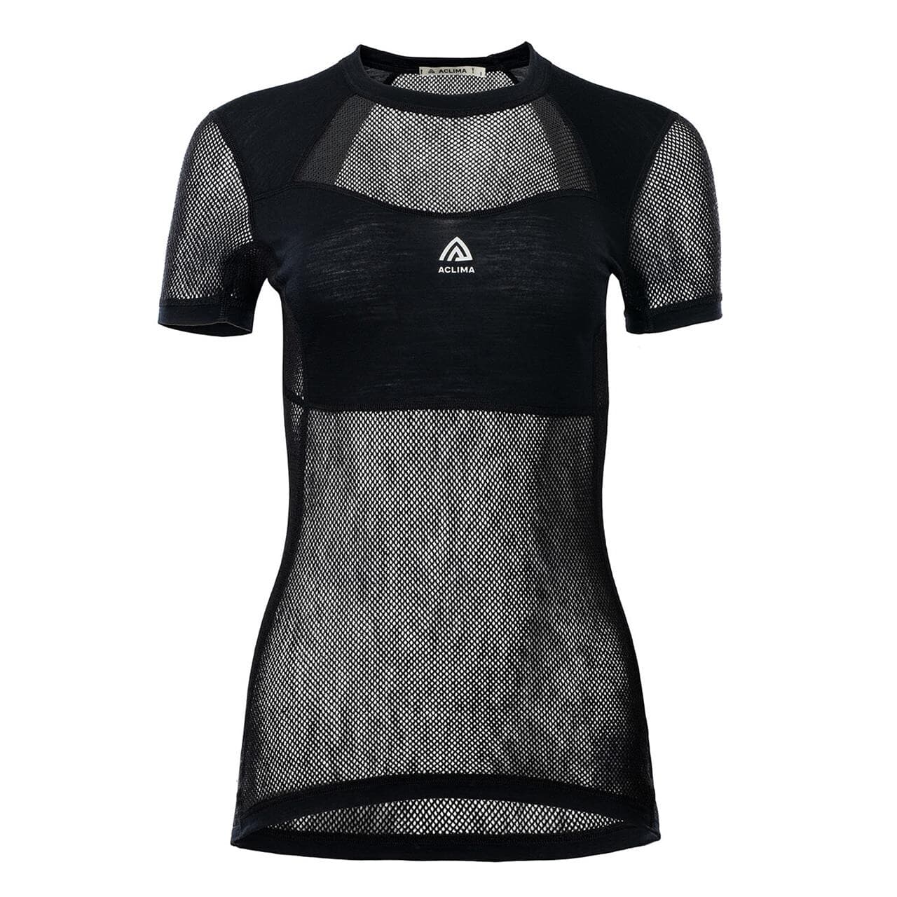 Aclima Womens WoolNet Light T-shirt (Sort (JET BLACK) XX-large)