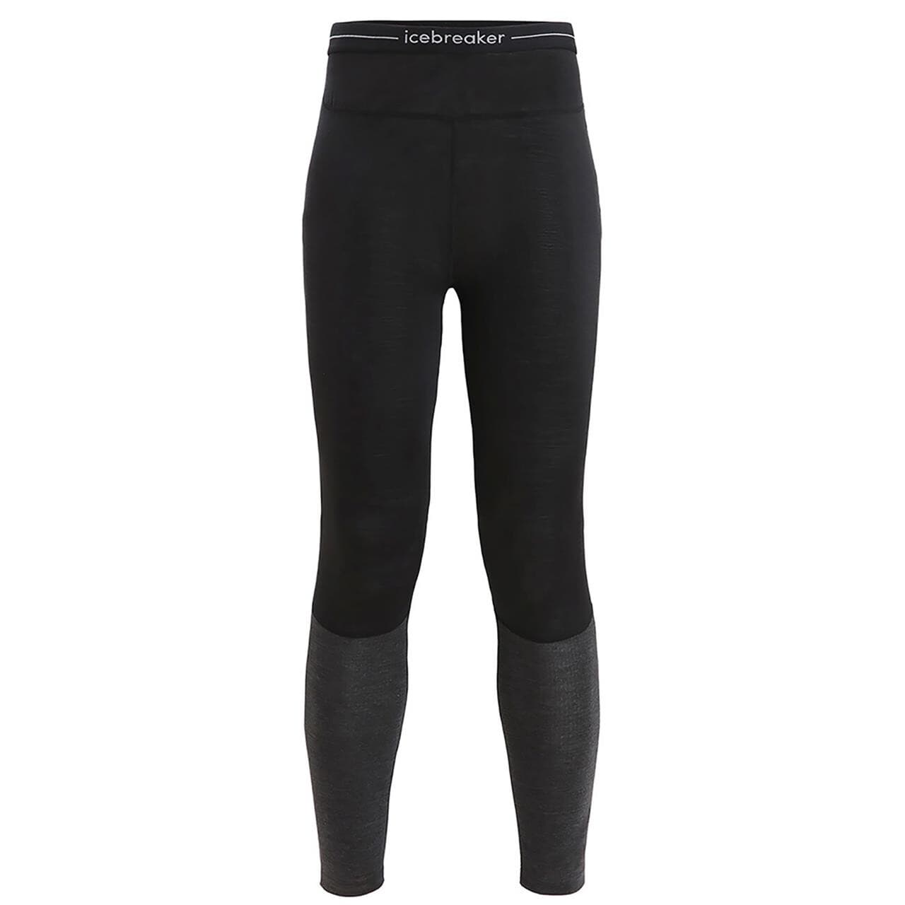 Icebreaker Womens 125 ZoneKnit Leggings (Sort (BLACK/JET HTHR/CB) Small)