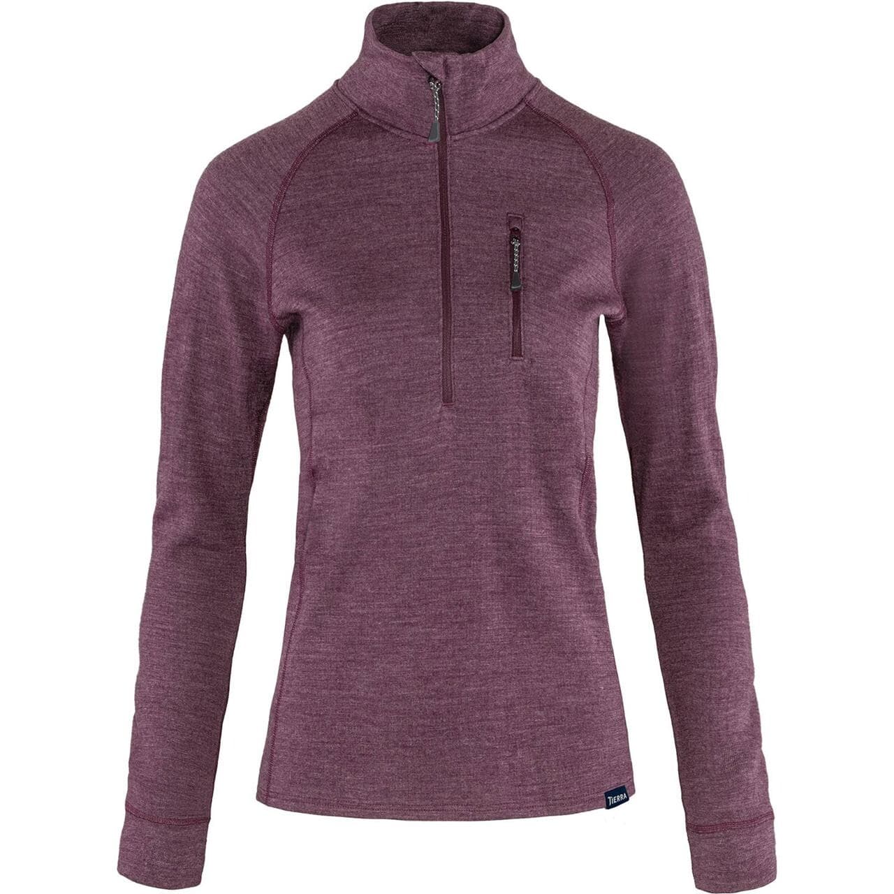 Tierra Womens Templet Midlayer Q-Zip (Lilla (DEEP PURPLE) X-large)