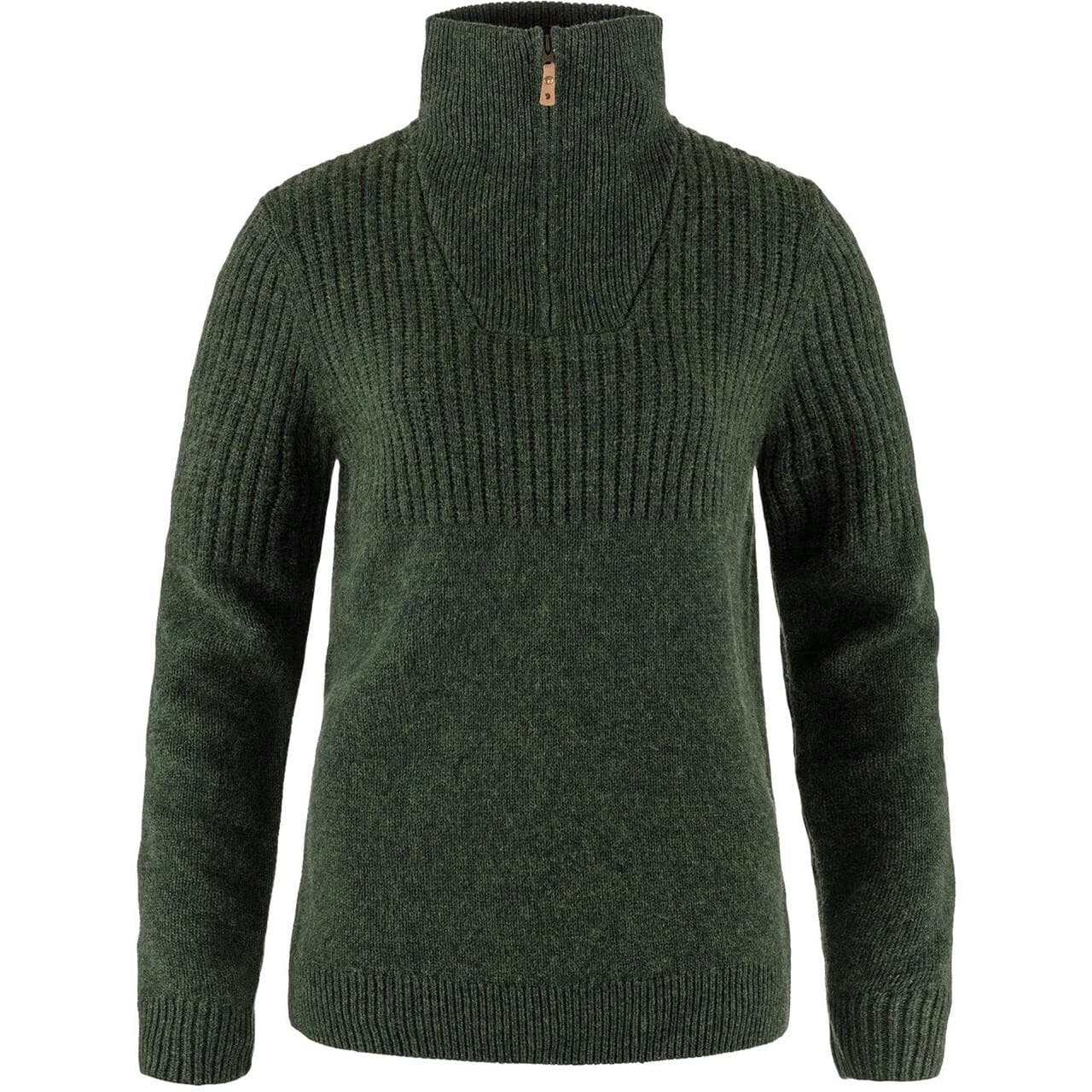 Fjällräven Womens Övik Half Zip Knit (Grøn (DEEP FOREST/662) Small)