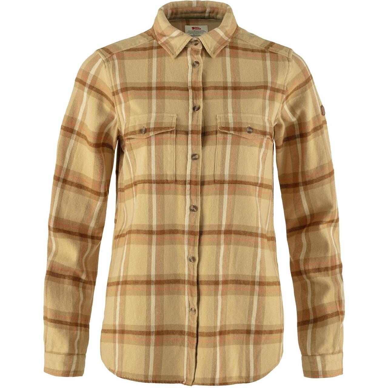Fjällräven Womens Övik Heavy Flannel Shirt (Beige (DUNE BEIGE-BUCKWT BRWN/196-232) X-large)