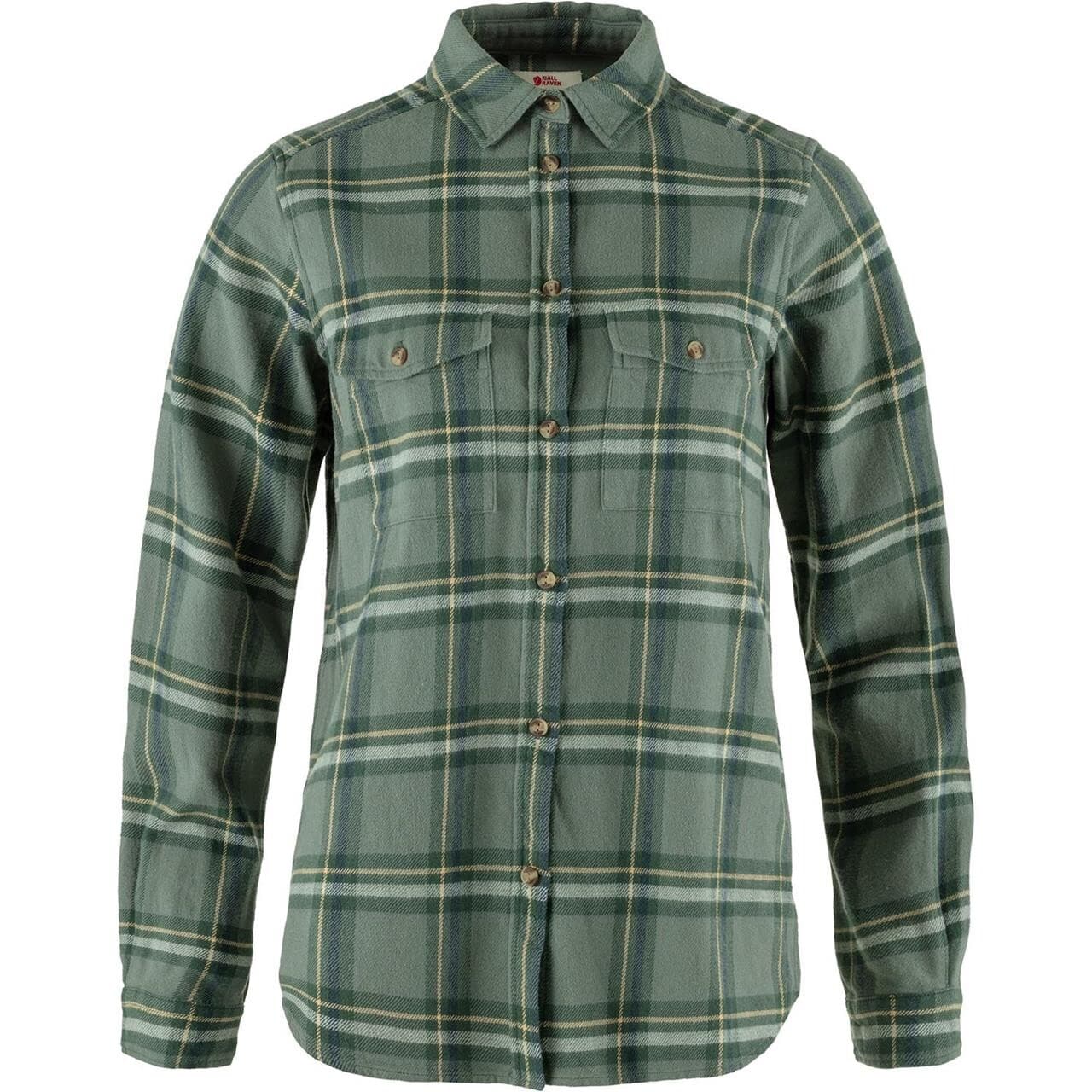 Fjällräven Womens Övik Heavy Flannel Shirt (Grøn (PATINA GRN-DEEP PATINA/614-679) Small)