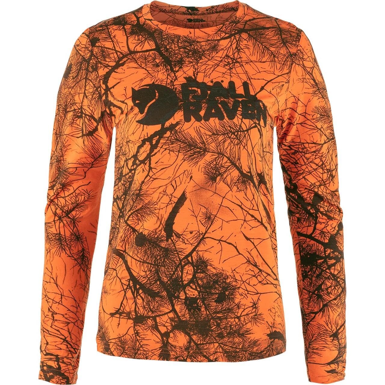 Fjällräven Womens Värmland Wool L/S (Orange (ORANGE MULTI CAMO/261) Large)