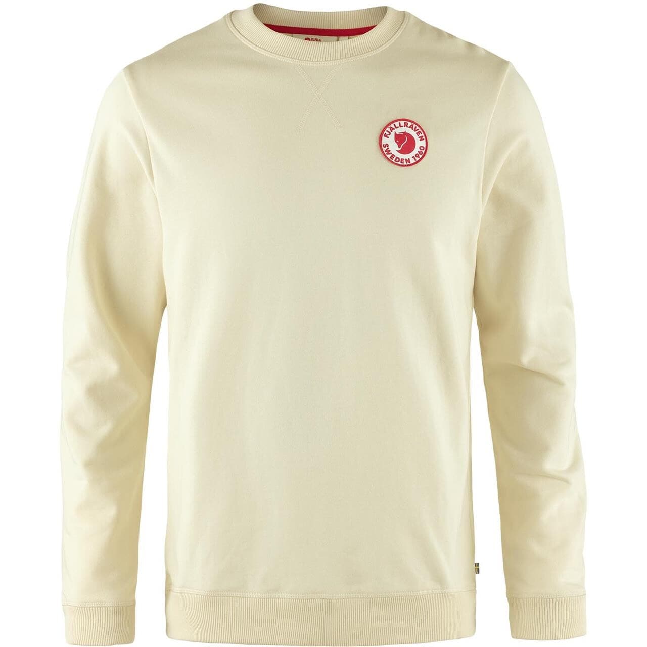 Fjällräven Mens 1960 Logo Badge Sweater (Hvid (CHALK WHITE/113) Large)
