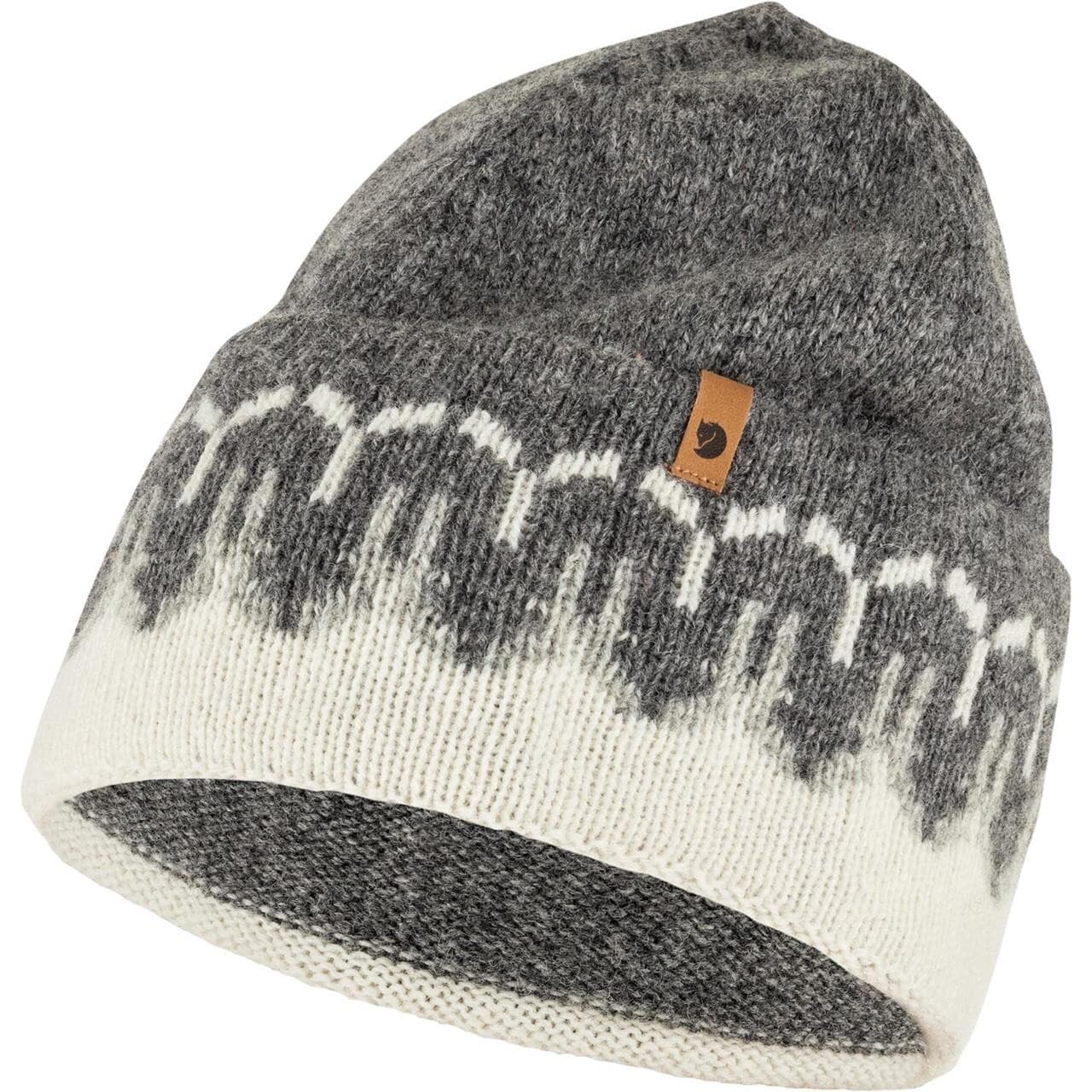 Fjällräven Övik Path Knit Beanie (Hvid (CHALK WHITE-GREY/113-020) One size)