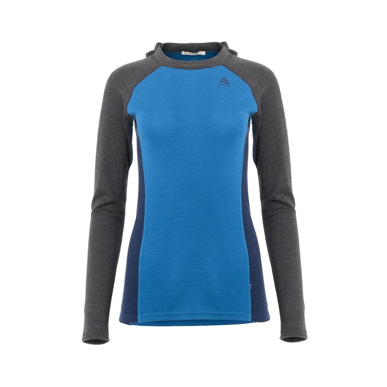 Aclima Womens WarmWool Hoodsweater V2 (Grå (MARENGO/CORSAIR/NAVY BLAZER) Medium)