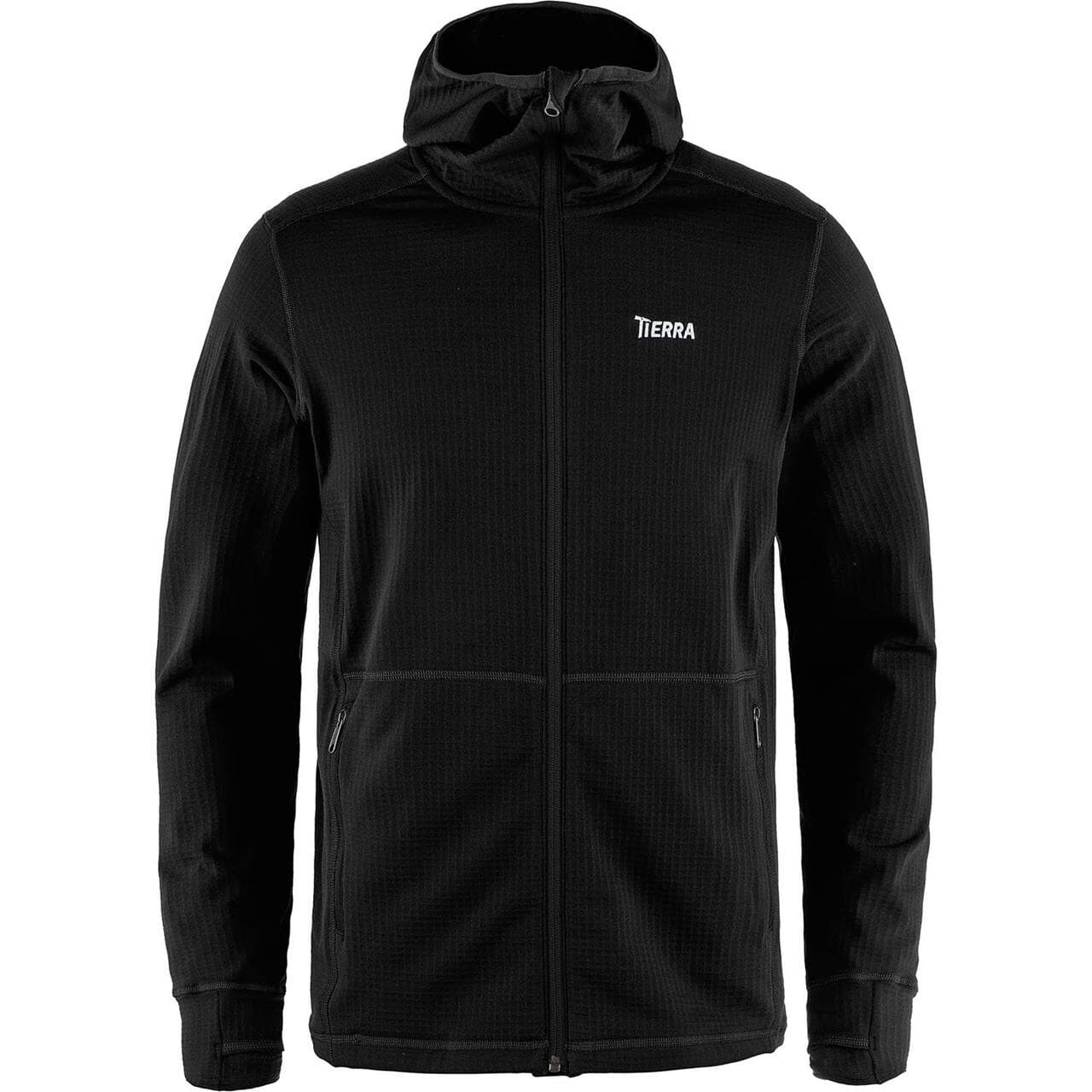 Tierra Mens Nallo Hood Full Zip (Sort (BLACK) Small)