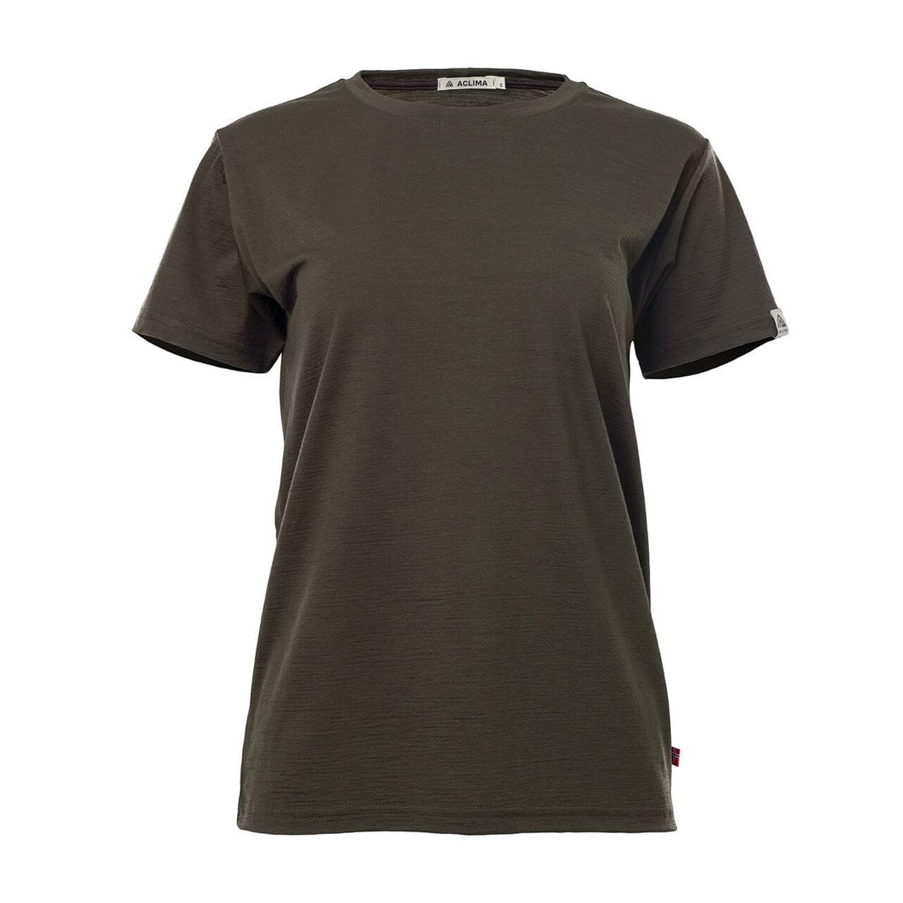 Aclima Womens LightWool 180 Classic Tee (Grøn (TARMAC) Large)